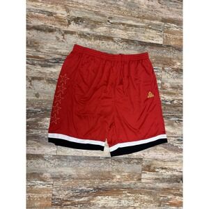 Mens Peak Basketball Team Player Issued Shorts Size 3XL Red Gold Stars